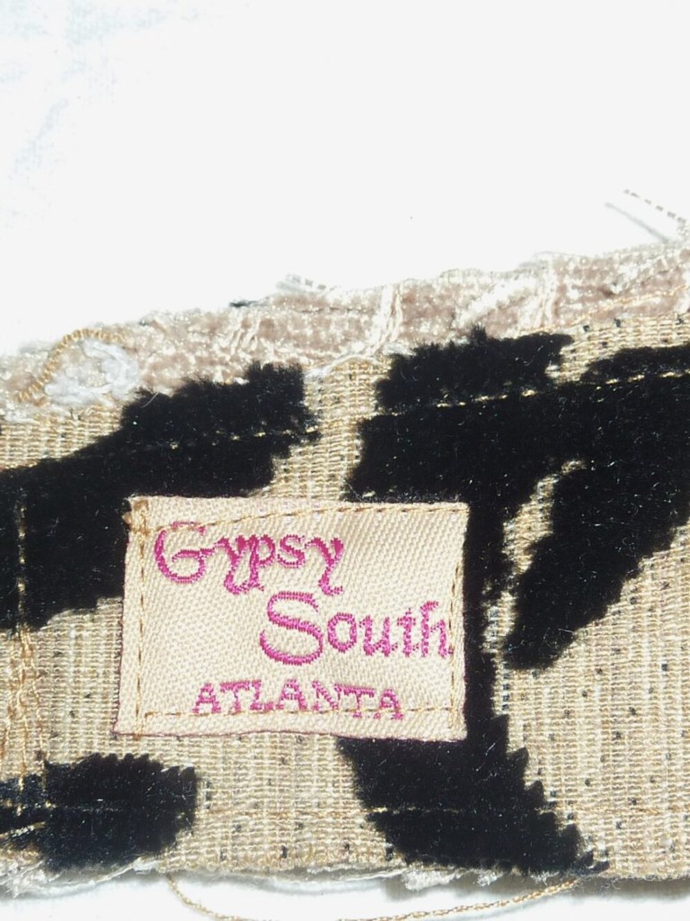 NWT Gypsy South Atlanta Black Swirl Rhinestone Accents Choker, Headband - Picture 5 of 5